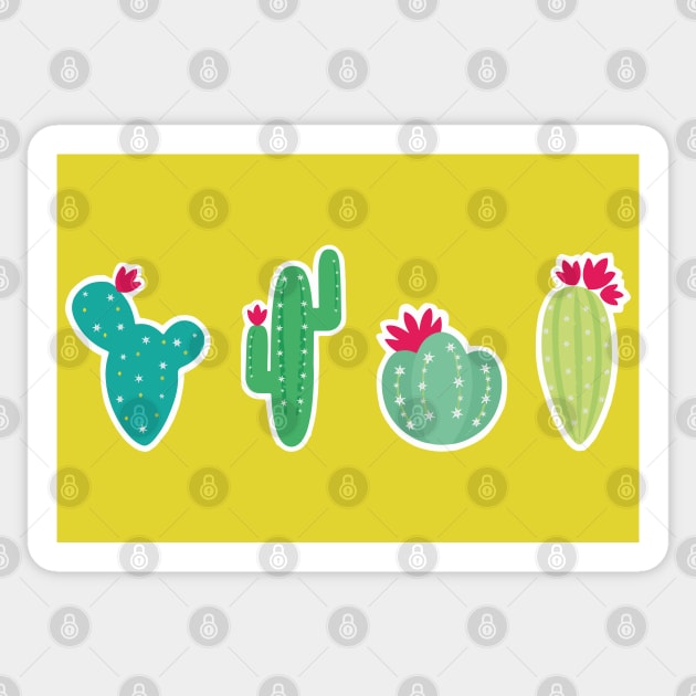 Cactus adorable prickly pear mexican modern pattern kawaii cacti Sticker by T-Mex